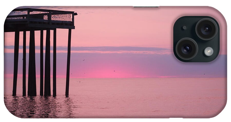 Dawn iPhone Case featuring the photograph Pink Dawn At The Pier by Robert Banach