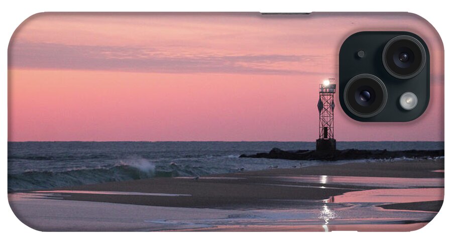 Pink iPhone Case featuring the photograph Pink Dawn Reflection by Robert Banach