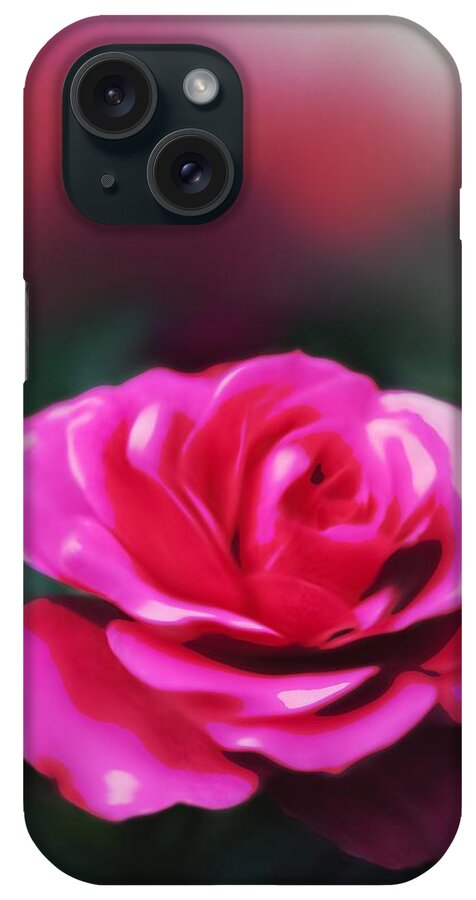 Flower iPhone Case featuring the mixed media Pink Flower 9 by Lucie Dumas