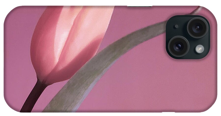 Art iPhone Case featuring the photograph Pink Tulip by Joan Han