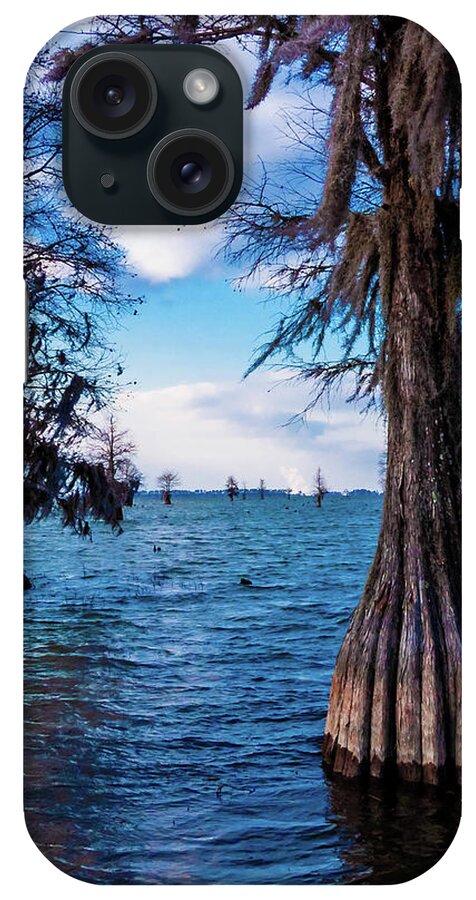 Blue iPhone Case featuring the photograph Pinopolis Point by Louis Dallara