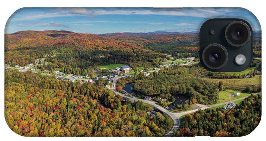  iPhone Case featuring the photograph Pittsburg, NH Panorama October 2021 by John Rowe