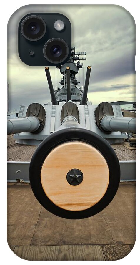 Uss Iowa iPhone Case featuring the photograph Point Blank by American Landscapes