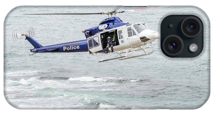 Ocean iPhone Case featuring the photograph Police Chopper Mission by Werner Padarin