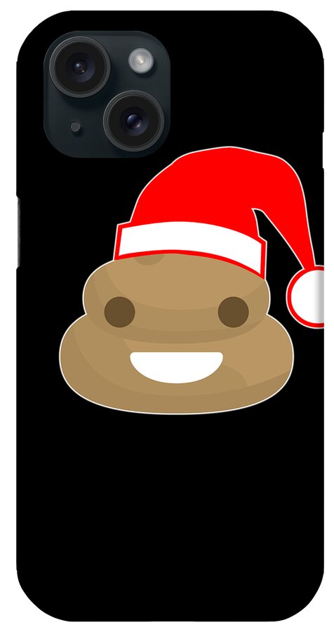 Christmas 2023 iPhone Case featuring the digital art Poop Emoji Santa by Flippin Sweet Gear
