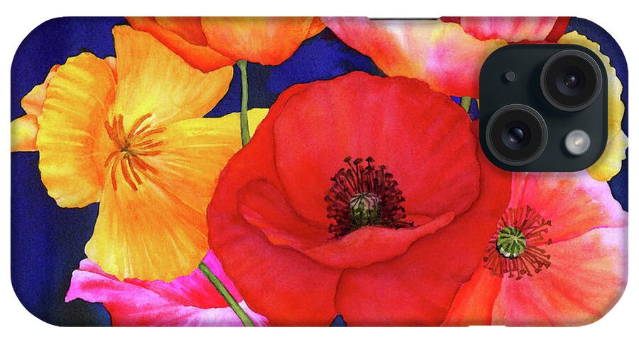 Poppy iPhone Case featuring the painting Poppies by Hailey E Herrera