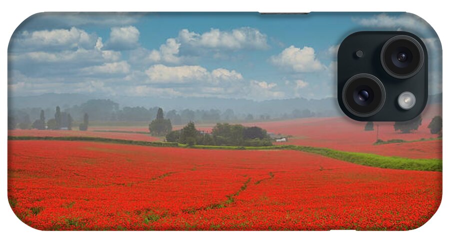 Landscape iPhone Case featuring the photograph Poppy field 10 by Remigiusz MARCZAK