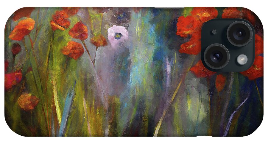 Poppy iPhone Case featuring the painting Poppy Garden by Claire Bull