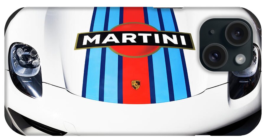 Porsche iPhone Case featuring the photograph Porsche 918 Spyder Martini by Helga Novelli