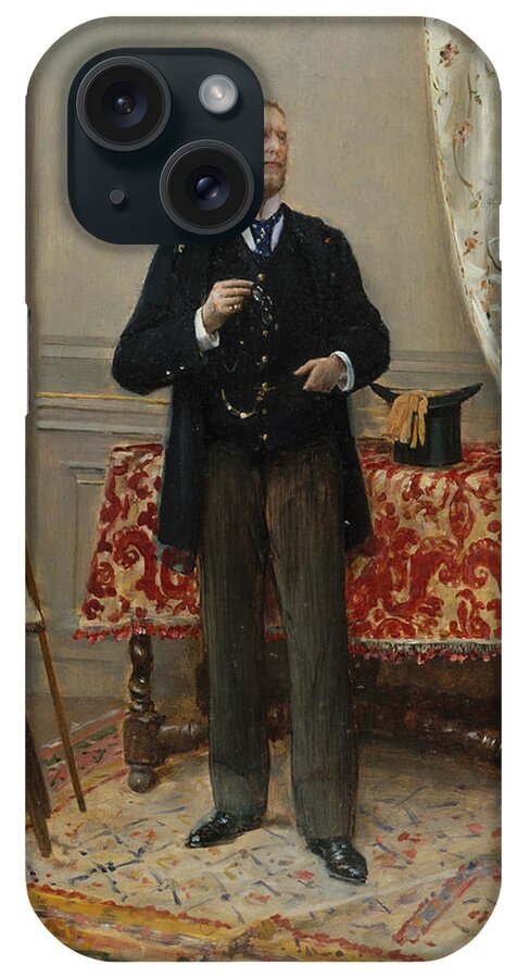 19th Century Painters iPhone Case featuring the painting Portrait of Edmond Taigny by Jean Beraud