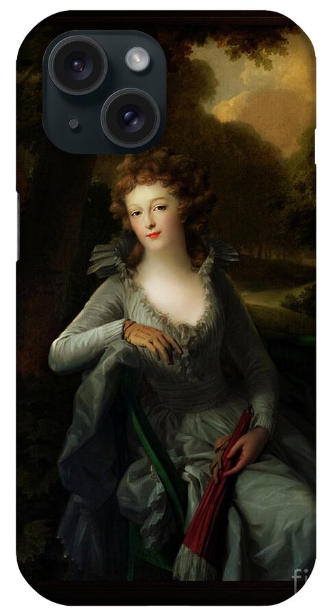 Portrait Of Jacoba Margaretha Maria Boreel iPhone Case featuring the painting Portrait of Jacoba Margaretha Maria Boreel by Johann Friedrich August Tischbein Classical Art by Rolando Burbon