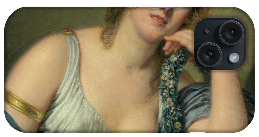 Greuze iPhone Case featuring the painting Portrait of Jeanne Philiberte Ledoux by Jean Baptiste Greuze