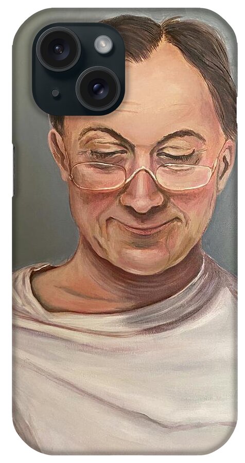 Portrait iPhone Case featuring the painting Portrait of my Habby by Ella Boughton