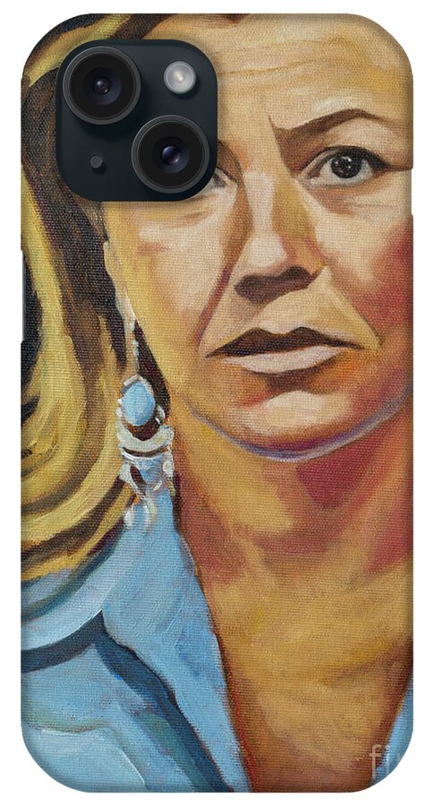 Oil iPhone Case featuring the painting Portrait of my wife by Pablo Avanzini