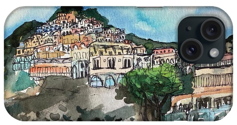  iPhone Case featuring the painting Positano by Meredith Palmer