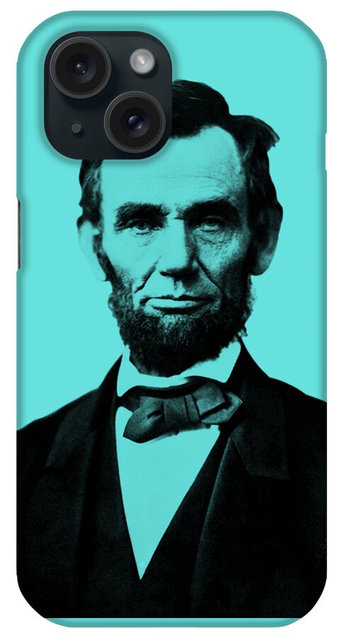 Abraham Lincoln iPhone Case featuring the digital art President Lincoln by Madame Memento