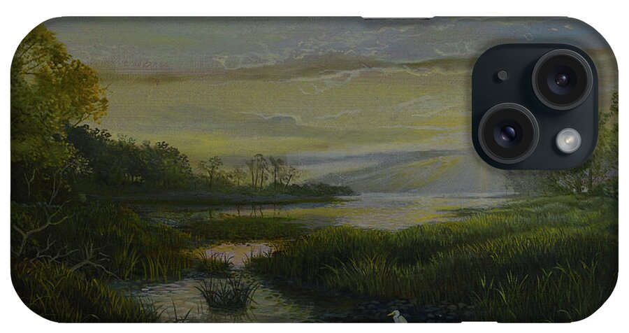 Oil iPhone Case featuring the painting Presque Isle Bay by Charles Owens