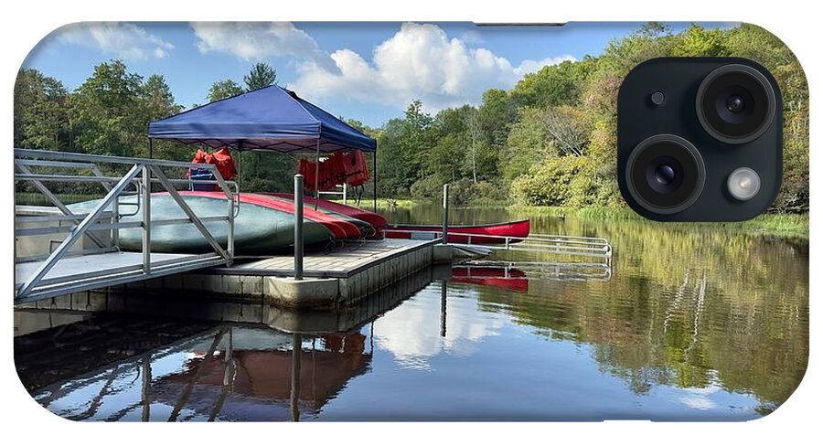 Price Lake iPhone Case featuring the photograph Price Lake Canoes by Meta Gatschenberger