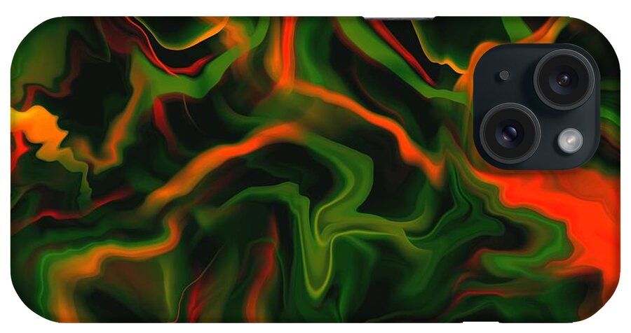 Abstract iPhone Case featuring the digital art Ivy by Nancy Levan