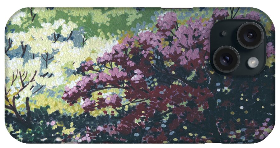  Prospect Park Flowering Azalea Brooklyn Ny iPhone Case featuring the painting Prospect Park Flowering Azalea 1982 by William Hart McNichols