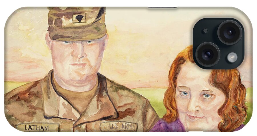 Military iPhone Case featuring the painting Proud Mom by Barbara F Johnson