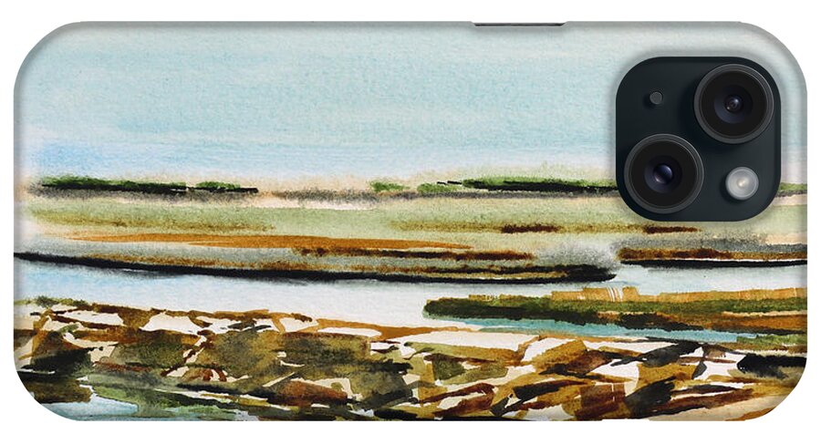 Cape Cod iPhone Case featuring the painting Provincetown Jetty by Paul Gaj