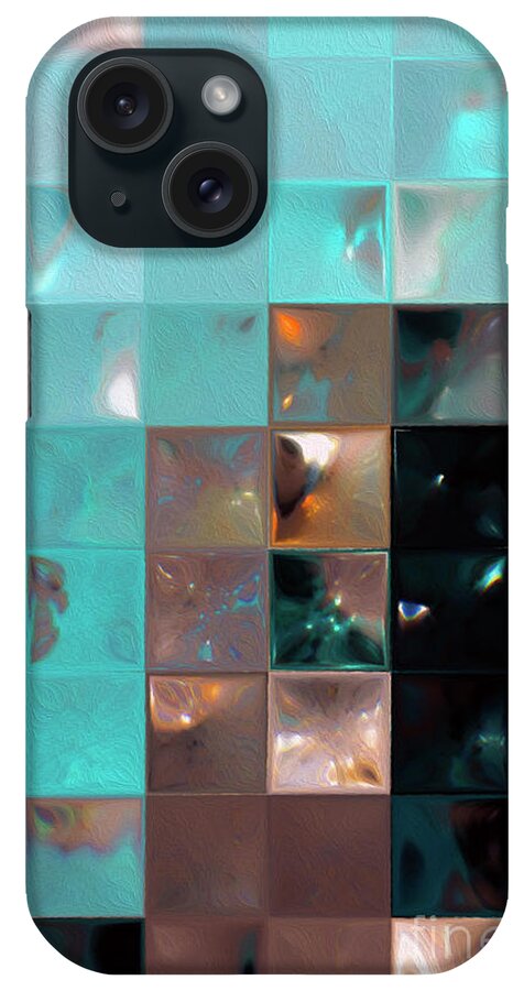 Blue iPhone Case featuring the painting Psalm 36 9. The Fountain Of Life. Bible Verse Christian Inspiration Scripture Wall Art by Mark Lawrence