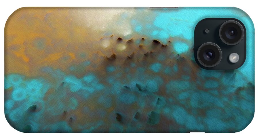 Blue iPhone Case featuring the painting Psalm 94 19. Comfort In My Anxieties. by Mark Lawrence