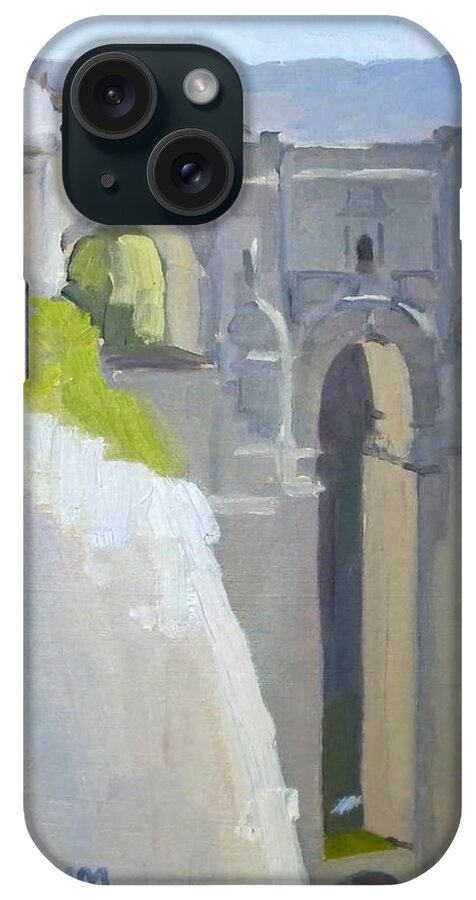 Puente Nuevo iPhone Case featuring the painting Puente Nuevo - Ronda, Spain by Paul Strahm