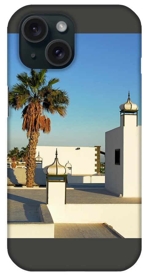 Architecture iPhone Case featuring the photograph Puerto Del Carmen, Lanzarote, Canary islands, Spain by Severija Kirilovaite