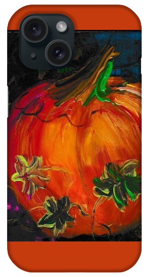 Fall iPhone Case featuring the painting Pumpkin Harvest by Susan Hensel