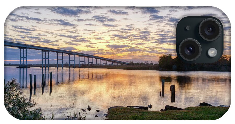 Pungo iPhone Case featuring the photograph Pungo Ferry Bridge Sunset II by Donna Twiford