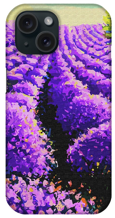 Purple iPhone Case featuring the digital art Purple Bush by Long Shot