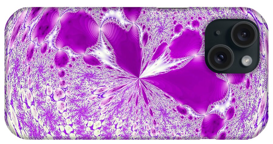 Lace iPhone Case featuring the digital art Purple Fantasty Orb by Elisabeth Lucas
