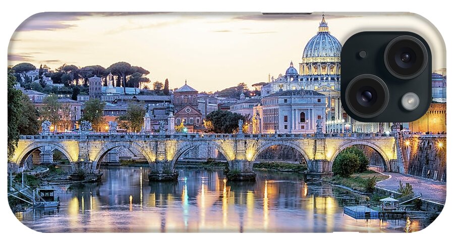 Rome iPhone Case featuring the photograph Purple Rome by Manjik Pictures