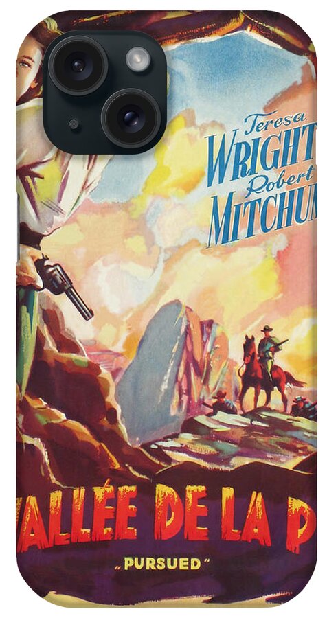 Synopsis iPhone Case featuring the mixed media ''Pursued'', 1947 - art by Wik by Movie World Posters