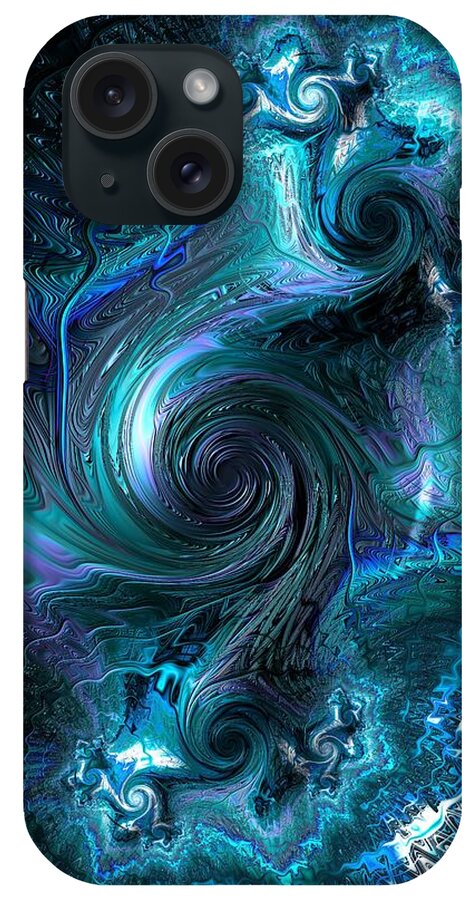 Fractal iPhone Case featuring the digital art Qi #3 by Mary Ann Benoit