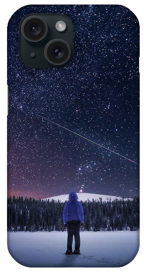 Night iPhone Case featuring the photograph Quadrantids by Toni Heikkinen