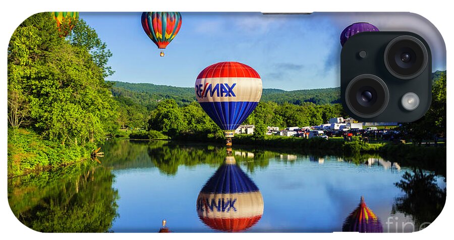 Vermont iPhone Case featuring the photograph Quechee Baloon Festival by Scenic Vermont Photography