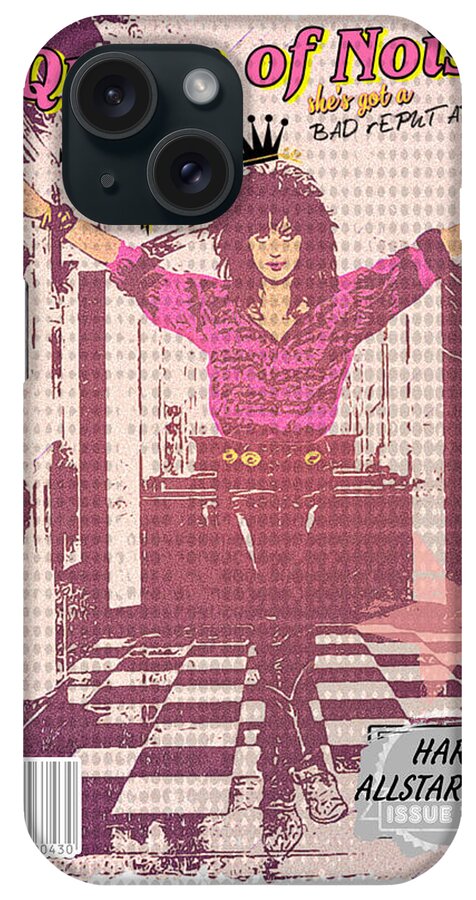 Joan Jett iPhone Case featuring the digital art Queen of Noise by Christina Rick
