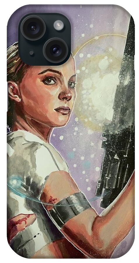 Star Wars iPhone Case featuring the painting Queen Senator Mother - Padme Amidala by Joel Tesch
