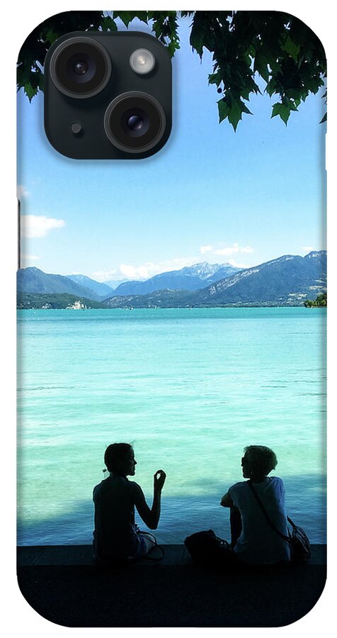 Talloires iPhone Case featuring the photograph Quiet Words - Annecy, France by John Soffe