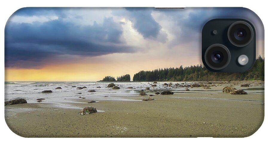 Landscape iPhone Case featuring the photograph Quisitis Point Weather and Sunglowlow by Allan Van Gasbeck