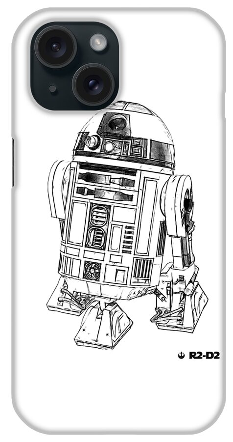 R2-d2 iPhone Case featuring the digital art R2-d2 by Dennson Creative