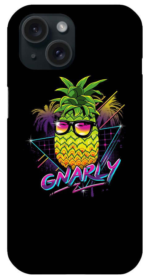 Pineapple iPhone Case featuring the digital art Rad Pineapple by Vincent Trinidad