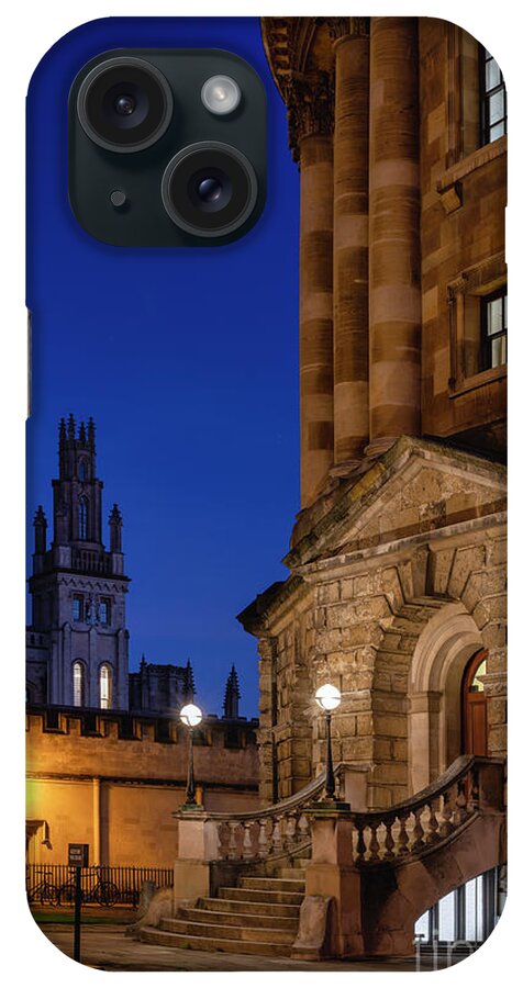 Radcliffe Camera iPhone Case featuring the photograph Radcliffe Camera at Night in December by Tim Gainey