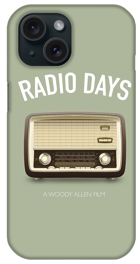 Movie Poster iPhone Case featuring the digital art Radio Days - Alternative Movie Poster by Movie Poster Boy