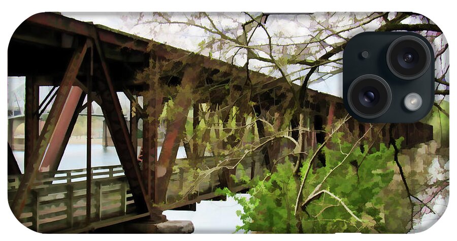 Bridge iPhone Case featuring the photograph Railroad Bridge in Muscle Shoals Alabama by Roberta Byram