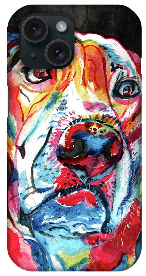 Dog iPhone Case featuring the painting Rainbow by Genevieve Holland