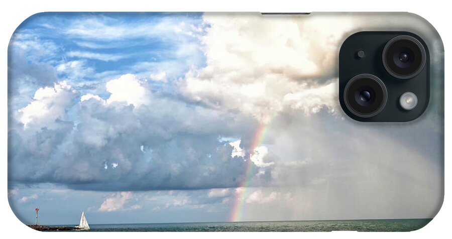 Rainbow iPhone Case featuring the photograph Rainbow In The Storm by Scott Olsen